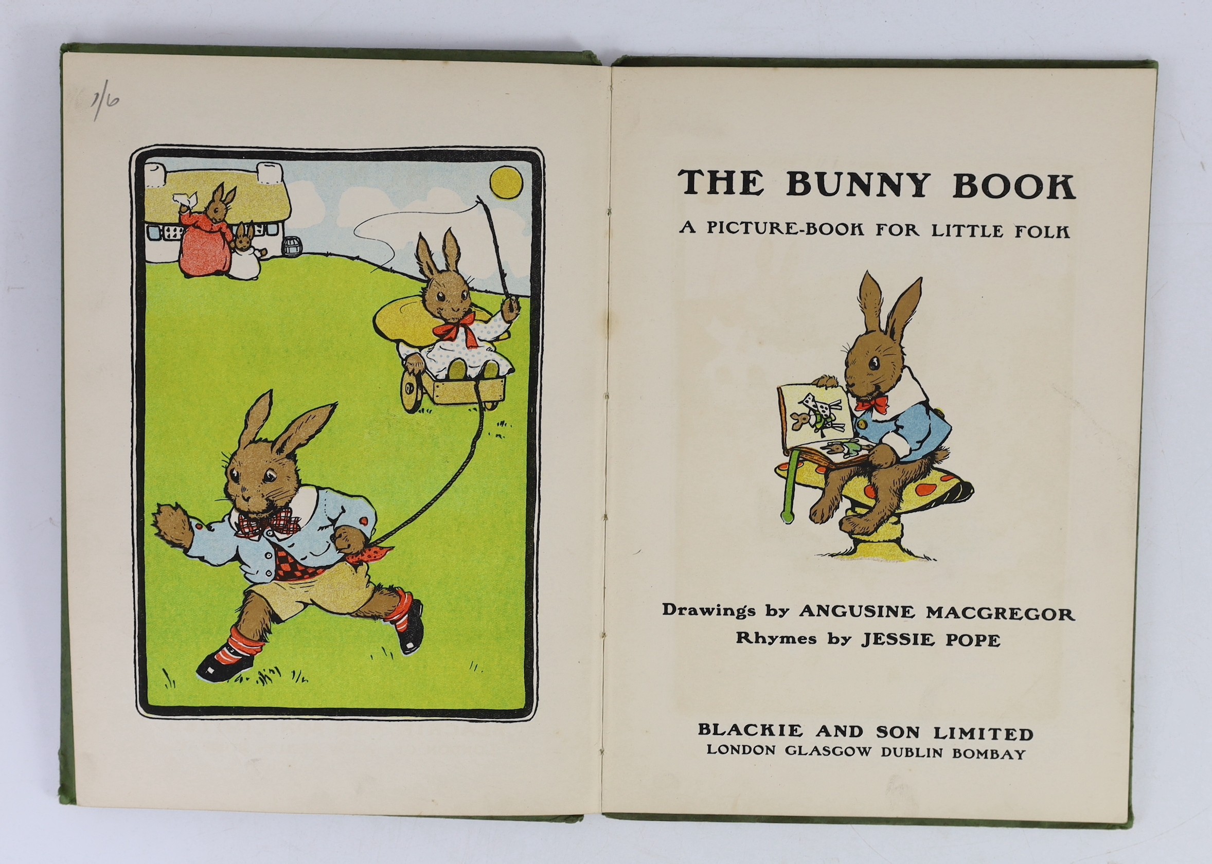 Four early 20th century Children’s works:- Macgregor, Angusine - The Bunny Book; Blackies Red Picture Book, illustrated by John Hassall; The Story of the Frog who would a-wooing go, illustrated by Frank Adams and Pope, J